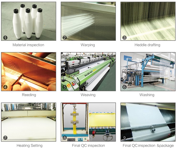High Tension And Low Elongation Industrial Filter Cloth , High Strength / Tear Resistant